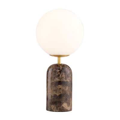Soren Marble & Glass Table Lamp, Brown