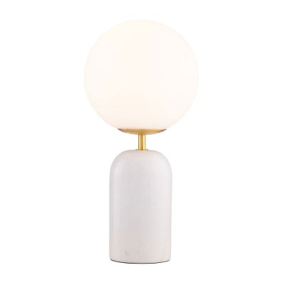 Soren Marble & Glass Table Lamp, White