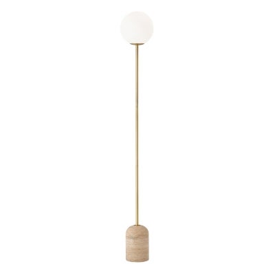 Soren Travertine & Glass Floor Lamp