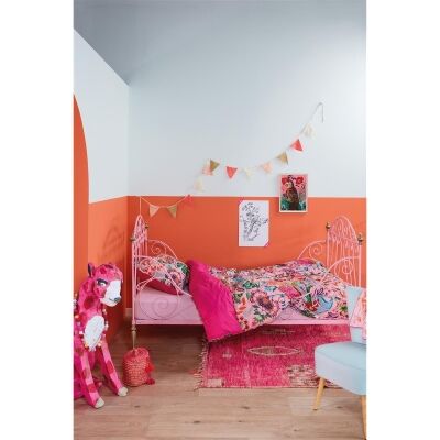 Oilily Amelie Sits Cotton Kids Quilt Cover Set, Single, Pink