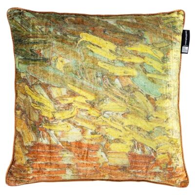 Beddinghouse Van Gogh Paint Ochre Velvet Scatter Cushion
