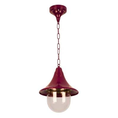 Monaco Italian Made IP43 Exterior Pendant Light, Burgundy