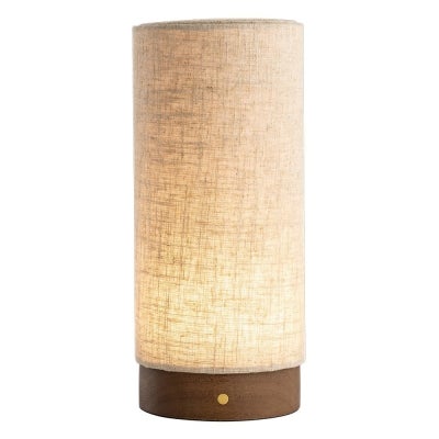 Loom Timber & Fabric Rechargeable LED Touch Table Lamp, CCT