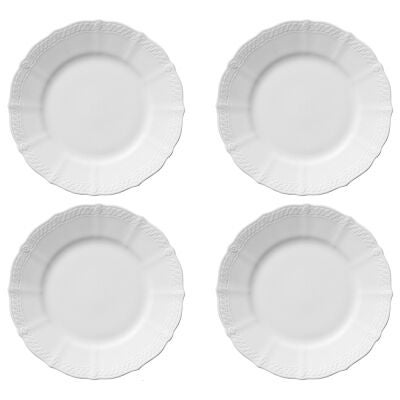 Noritake Cher Blanc Fine China Entrée Plate, Set of 4
