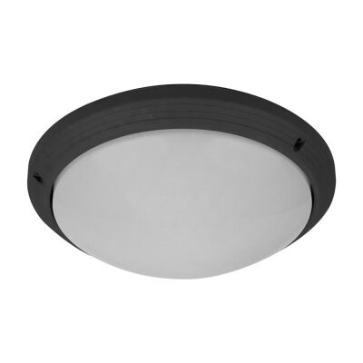 Polyslim IP65 Italian Made Exterior Ceiling Light, Black