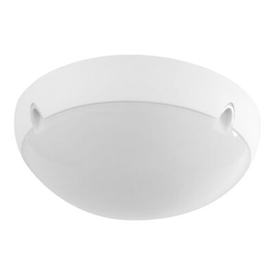 Polydome IP66 Italian Made Exterior Ceiling Light, Medium, White