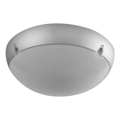 Polydome IP66 Italian Made Exterior Ceiling Light, Medium, Silver