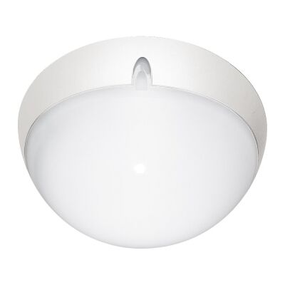 Polydome IP66 Italian Made Exterior Ceiling Light, Small, White