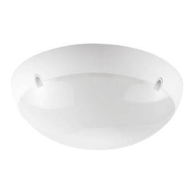 Polydome IP66 Italian Made Exterior Ceiling Light, Large, White
