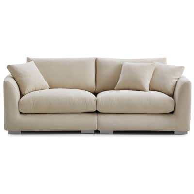 Effton Fabric Modular Sofa, 2 Seater, Beige