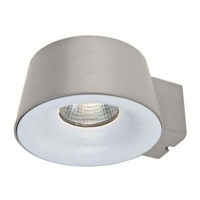 Cup IP54 Exterior LED Wall Light, 3000K, Silver