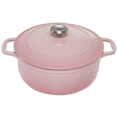Chasseur Cast Iron Round French Oven, 28cm, Cherry Blossom