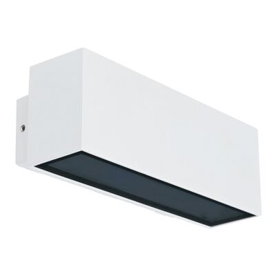 Block IP65 Exterior Up / Down LED Wall Light, 3000K, Wide, White