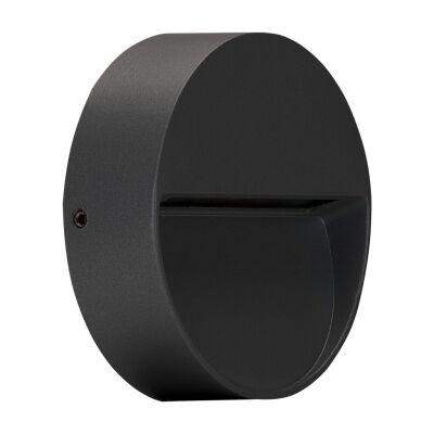 Zeke IP65 Exterior Surface Mounted LED Steplight, 5000K, Mini  Round, Dark Grey