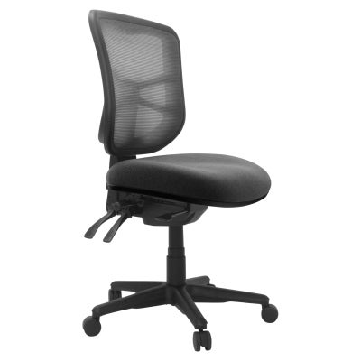 Buro Metro Mesh Back Fabric Office Chair, Nylon Base, Charcoal / Black