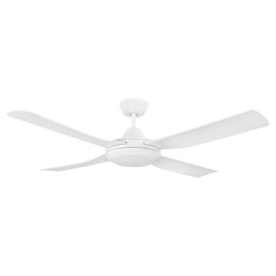 Bondi Indoor / Outdoor AC Ceiling Fan with CCT LED Light, 132cm/52", White