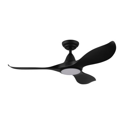 Noosa Indoor / Outdoor DC Ceiling Fan with CCT LED Light & Remote, 116cm/46", Black