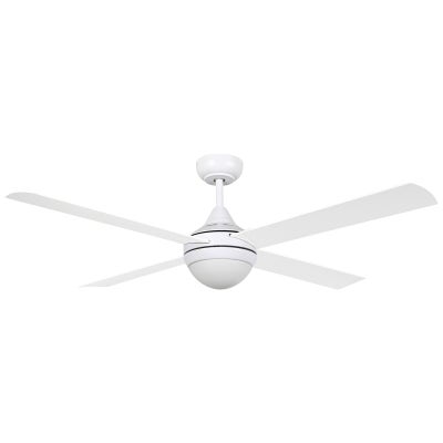 Stradbroke Indoor / Outdoor DC Ceiling Fan with Light & Remote, 132cm/52", White