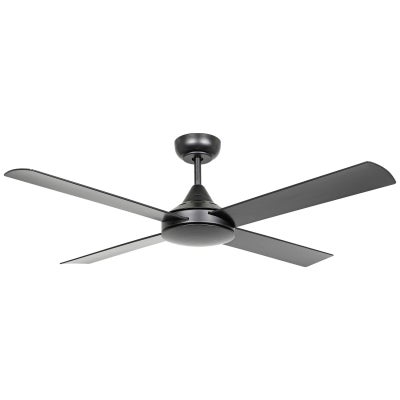 Stradbroke Indoor / Outdoor DC Ceiling Fan with Remote, 122cm/48", Black