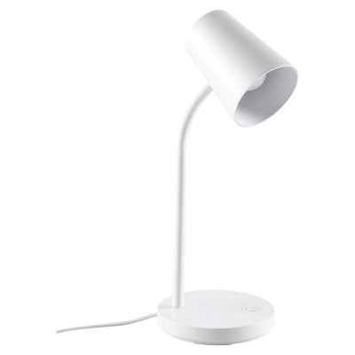 Jasper Scandi Desk Table Lamp, White