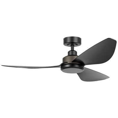 Torquay Indoor / Outdoor DC Ceiling Fan with Remote, 122cm/48", Black
