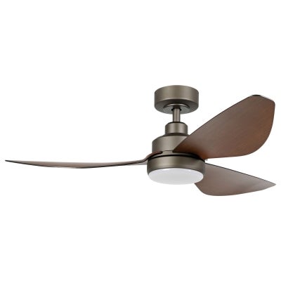 Torquay Indoor / Outdoor DC Ceiling Fan with CCT LED Light & Remote, 122cm/48", Oil Rubbed Bronze / Red Brown