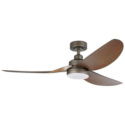 Torquay Indoor / Outdoor DC Ceiling Fan with CCT LED Light & Remote, 142cm/56", Oil Rubbed Bronze / Red Brown