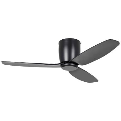 Seacliff Indoor / Outdoor DC Hugger Ceiling Fan with Remote, 112cm/44", Black