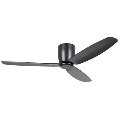 Seacliff Indoor / Outdoor DC Hugger Ceiling Fan with Remote, 132cm/52", Black