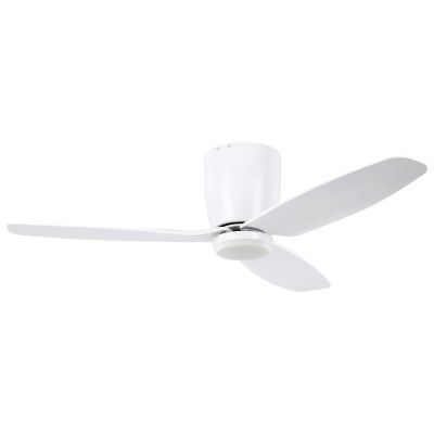 Seacliff Indoor / Outdoor DC Hugger Ceiling Fan with CCT LED Light & Remote, 112cm/44", White