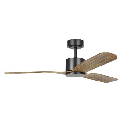 Iluka Indoor / Outdoor DC Ceiling Fan with Remote, 132cm/52", Black / Rustic Brown