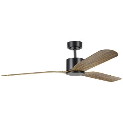 Iluka Indoor / Outdoor DC Ceiling Fan with Remote, 150cm/60", Black / Rustic Brown