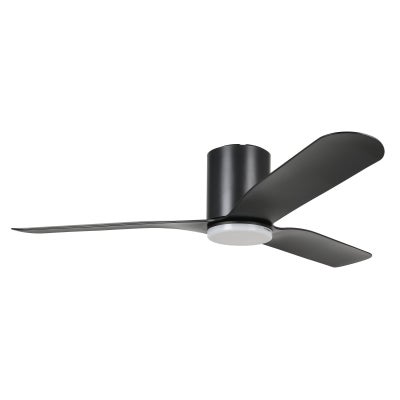 Iluka Indoor / Outdoor DC Hugger Ceiling Fan with CCT LED Light & Remote, 132cm/52", Black