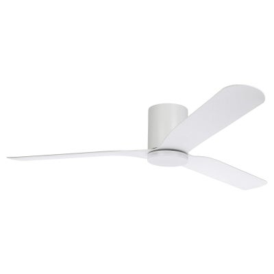 Iluka Indoor / Outdoor DC Hugger Ceiling Fan with CCT LED Light & Remote, 150cm/60", White