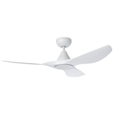 Surf DC Ceiling Fan with CCT LED Light & Remote, 122cm/48", White