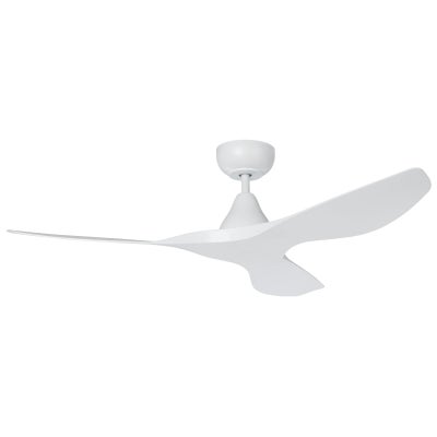 Surf DC Ceiling Fan with Remote, 132cm/52", White