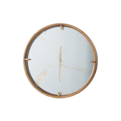 Baltimore Iron Framed Mirror Round Wall Clock, 50cm