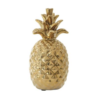 Tahlee Ceramic Pineapple Ornament, Large, Gold