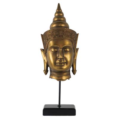 Nanda Buddha Head Statue on Stand