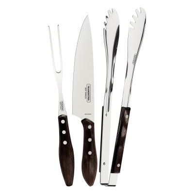 Tramontina Churrasco Polywood 3 Piece Barbecue Utensil Set 