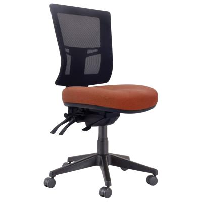 Buro Metro II Mesh Mid Back Fabric Office Chair, Nylon Base, Rust / Black
