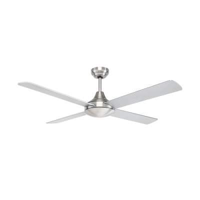 Tempo Plus AC Ceiling Fan, 122cm/48'', Brushed Chrome