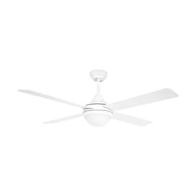 Tempo Plus AC Ceiling Fan with Light, 122cm/48'', White
