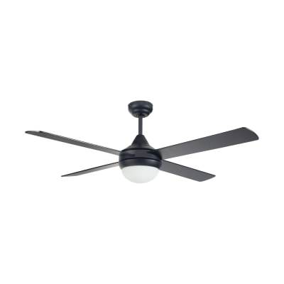 Tempo Plus AC Ceiling Fan with Light, 122cm/48'', Black
