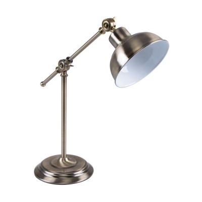Tinley Metal Adjustable Desk Lamp, Antique Brass