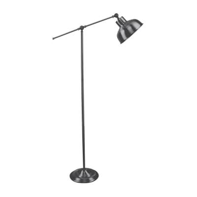 Tinley Metal Adjustable Floor Lamp, Antique Chrome