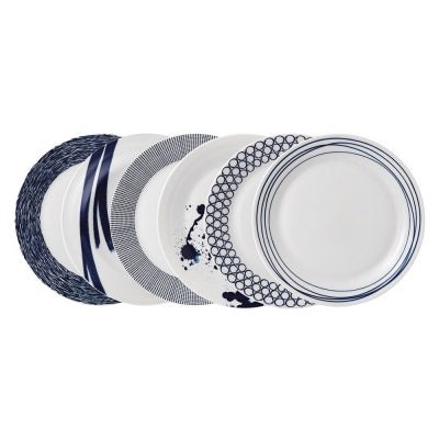 Royal Doulton 1815 Pacific Porcelain Dinner Plate, Set of 6 