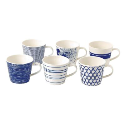 Royal Doulton 1815 Pacific Porcelain Mug, 400ml, Set of 6