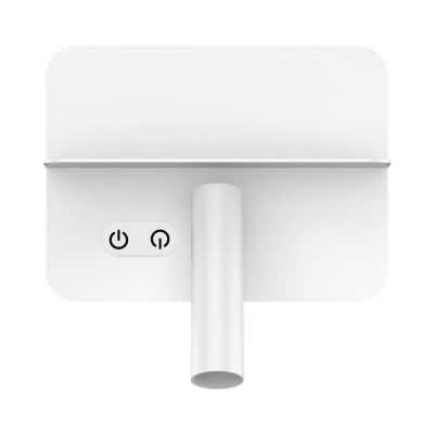 Lucknow II Dimmable LED Adjustable Wall / Reading Light with USB Charger, 3000K, White