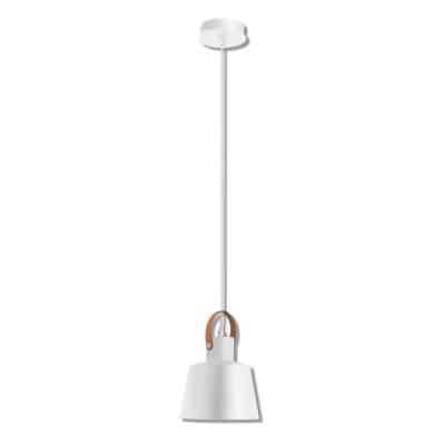 Strap Metal Pendant Light, White